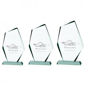 DISCOVERY JADE GLASS AWARD - 240MM - AVAILABLE IN 3 SIZES
